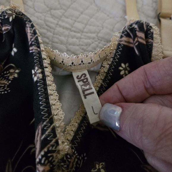 🌸Spell Bohemian Royale Charcoal Bralette SZ L 🖤🦄 1 DAY SALE❣️ - Picture 7 of 7